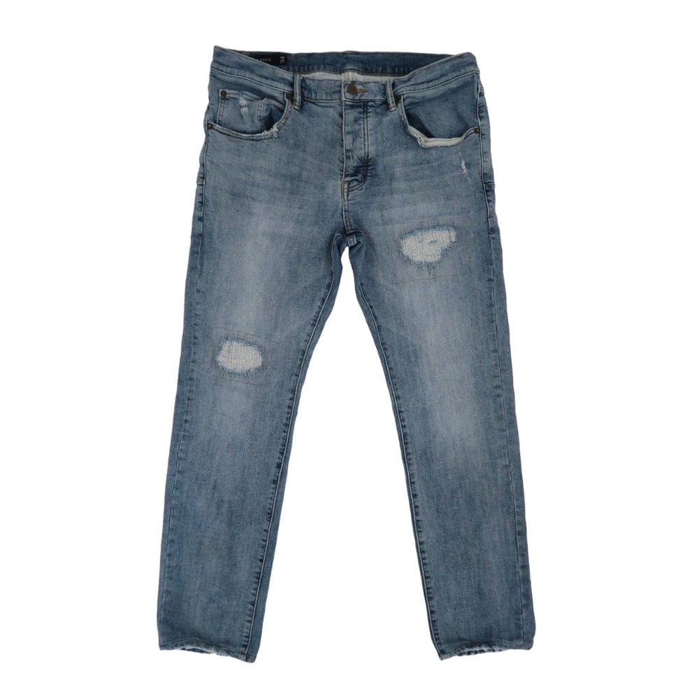 PURPLE Brand mens distressed Button Fly jeans sz 34